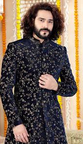 Indo Western Sherwani Designs - Black