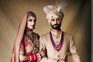 wedding look - Sonam Kapoor and Anand Ahuja Wedding Look