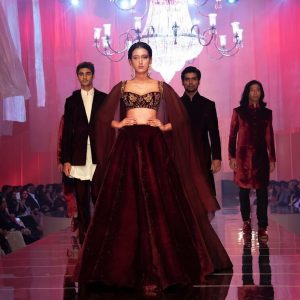 Brown Velvet Manish Malhotra Lehenga