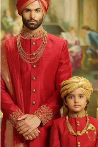 sherwani designs for groom red raw