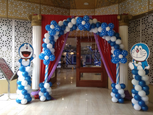 Balloon Arch for Doraemon Theme Birthday Party: