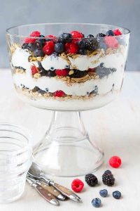 Berry Yoghurt Parfait Healthy Wedding Menu