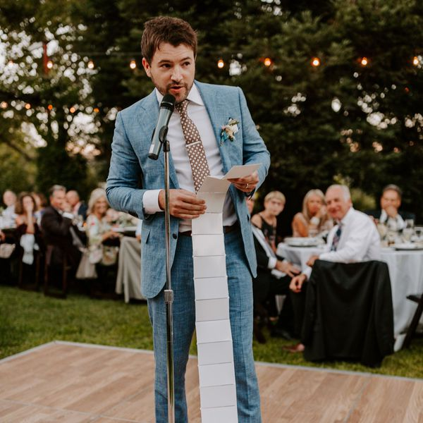 Best man giving a speech