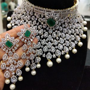 Diamond and Emerald Bridal Necklace Designs