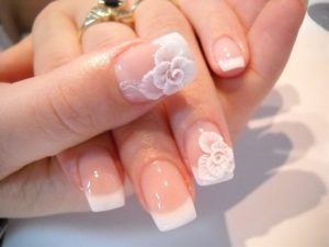 French Manicure Bridal Nail Art Designs