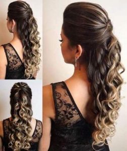 Bridesmaid hairstyles_Medium hair half up