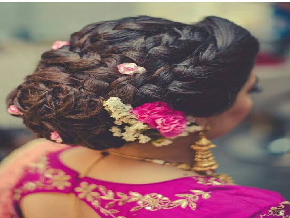 Bridal Hairstyle for Saree for Wedding reception and other occasions Bridal Hairstyle for Saree for Wedding reception and other occasions