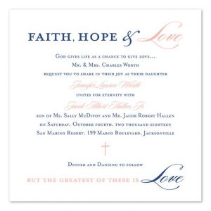 christian wedding card