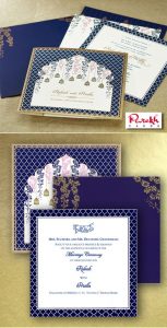 blue and white wedding card image