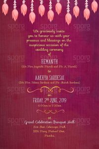 dark red background wedding card