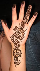 mehendi designs for kids _ palm moderate flower