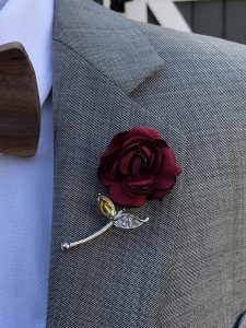 Rose Flower Red Lapel Pin