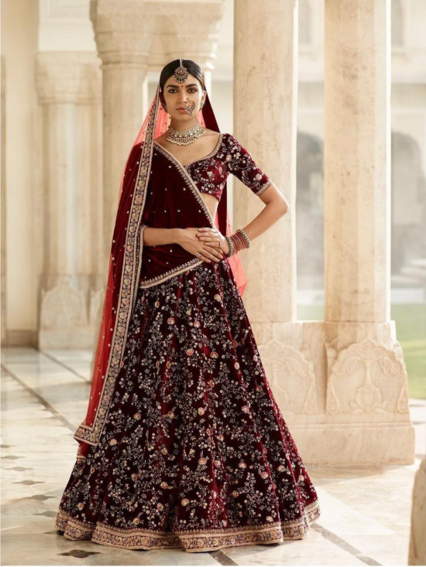 Sabyasachi Bridal Floral Design Lehenga