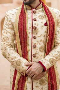 Manyavar Groom Sherwani - All Embroidered