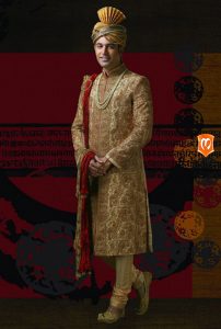 Manyavar Groom Sherwani Keri Karigari