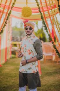 Sangeet Outfits - Floral Kurta