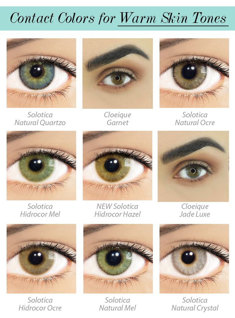 Contact Lens for Warm Skin Tone