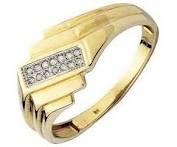 Engagement Ring Designs for Male - 15 Yellow Gold Channelled Band with diamonds