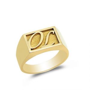 Gold initial ring Engagement Ring Designs for Male - 20