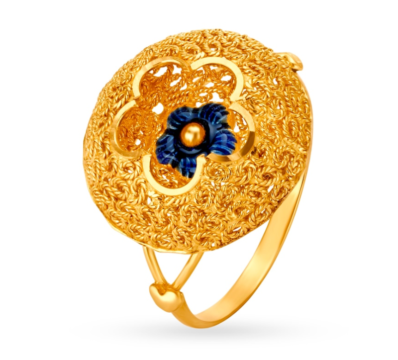 Ornate Cocktail Gold Ring