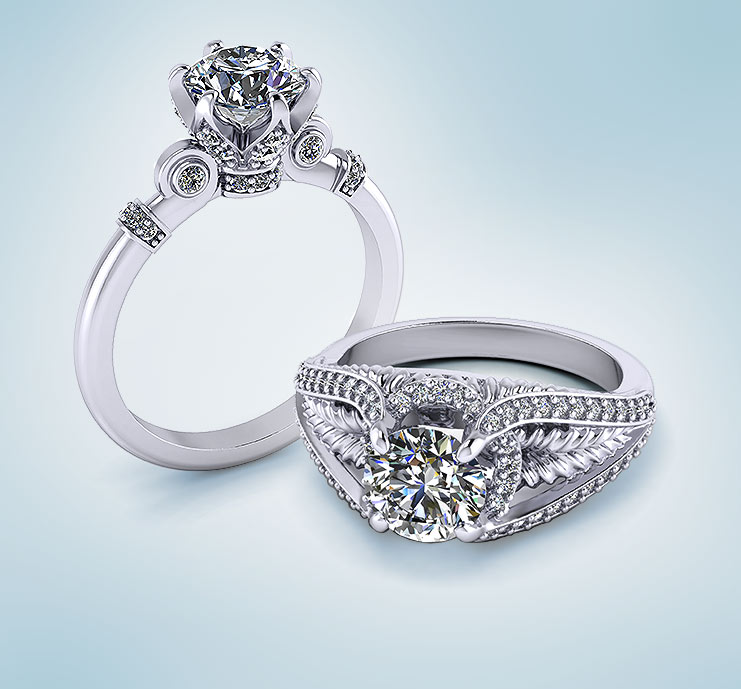 Platinum Unique Engagement Rings