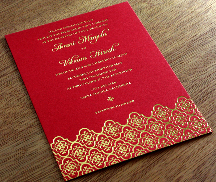 Red Wedding Invitation Card Ideas