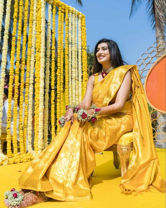 Saree Look for Haldi