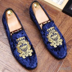 Blue Velvet Shoes