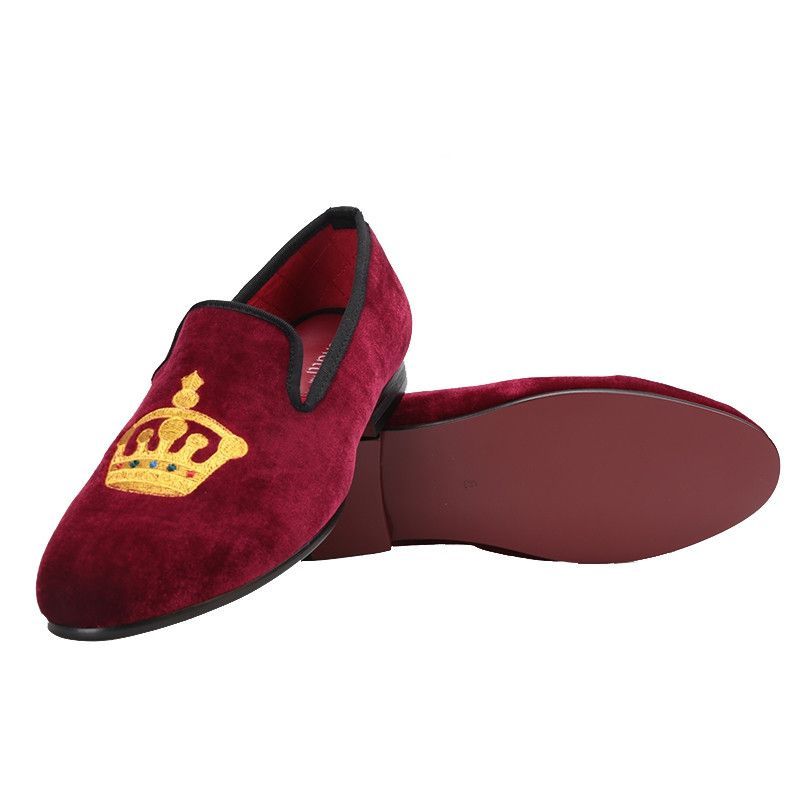 Burgundy Velvet Shoes