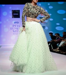 18. Embroidered Shirt Lehenga Look