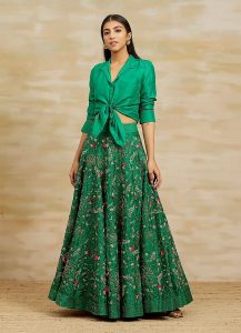 Emerald Green Shirt and lehenga