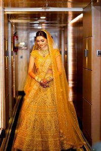 Full Yellow Bridal Lehengas