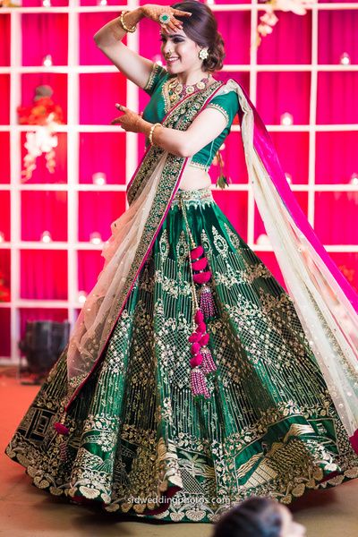 Ghagra Choli Sangeet Bridal Look