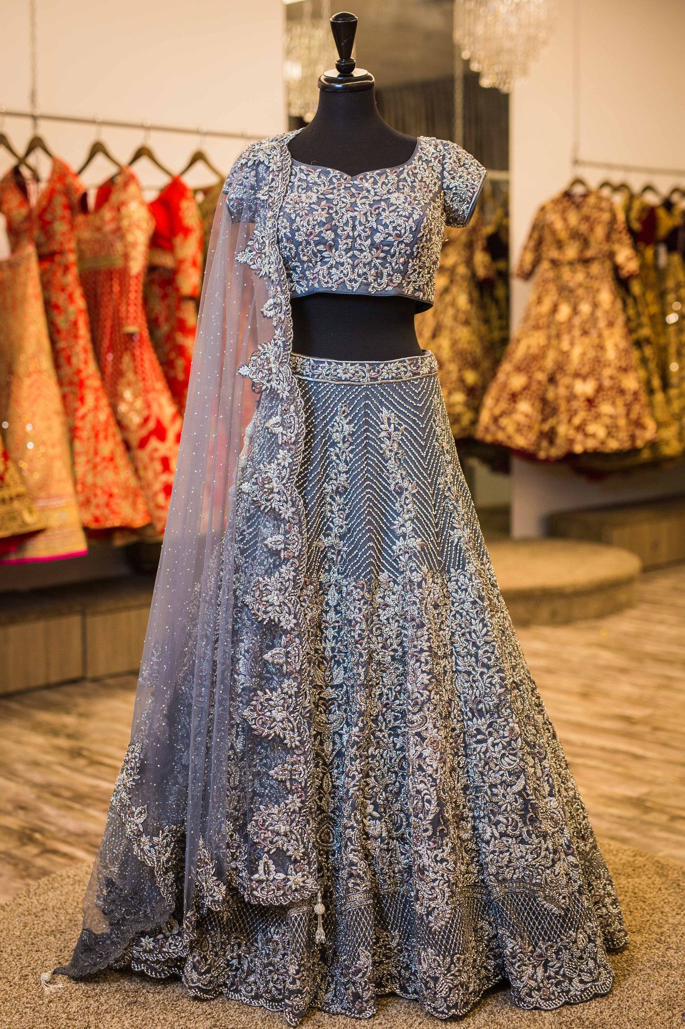 Grey Lehenga