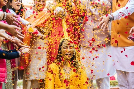 Haldi Pose with Cousins