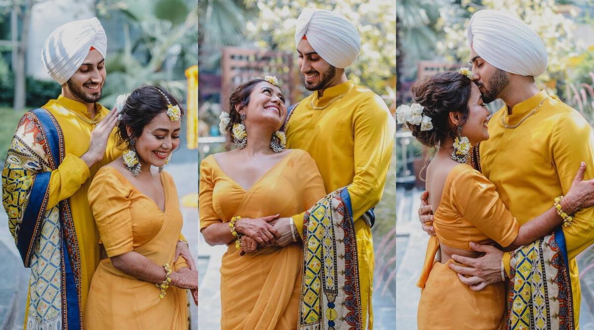 Neha Kakkar Pose for Haldi Day