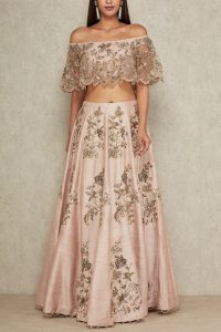 Off Shoulder Shirt on Lehenga 