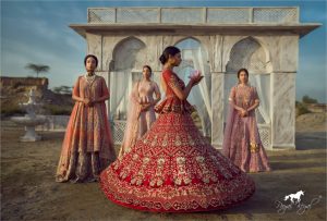 Peplum with Full Flared Lehenga