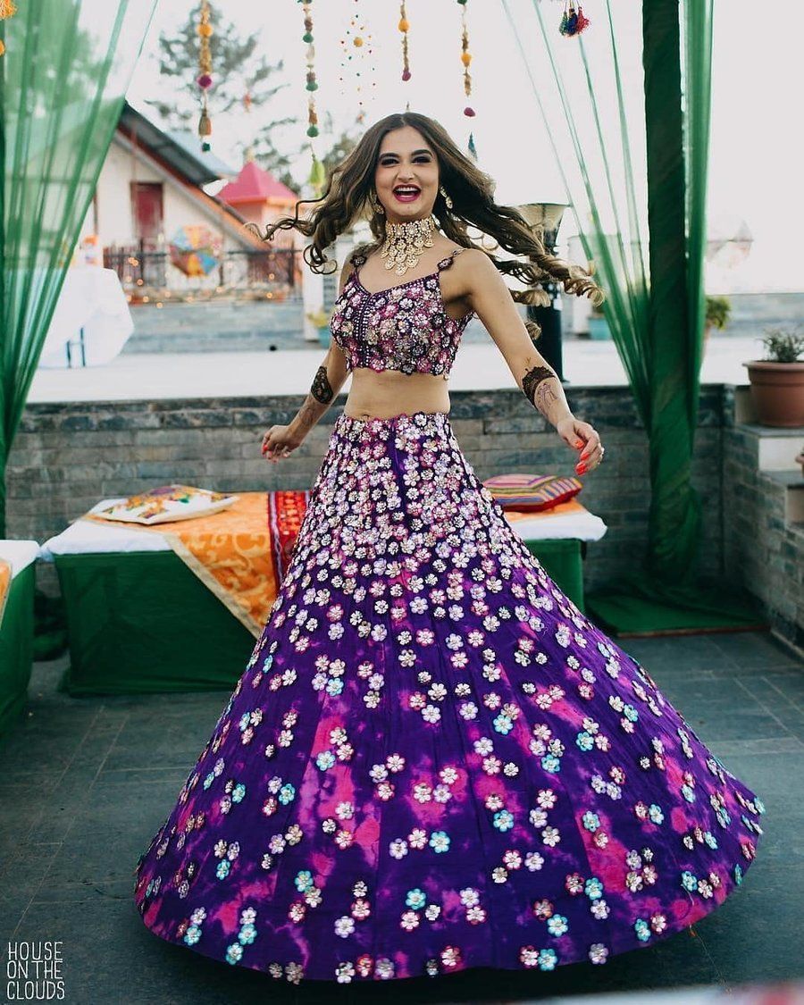 Stylish Purple Lehenga