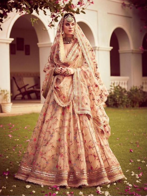 Tea Rose Ivory Lehenga