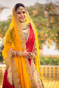 Yellow and Red Lehenga