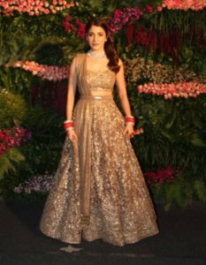 Anushka Sharma Golden Lehenga