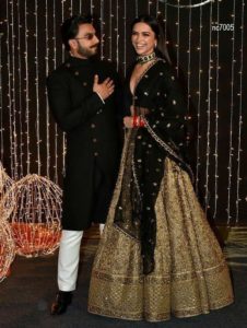 Black and Golden Lehenga