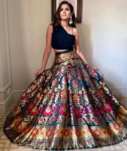 Blue Banarasi Lehenga