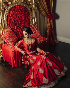 Dark Red Bridal Lehenga