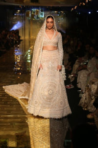 Deepika Padukone White Lehenga