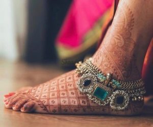 Embellished Bridal Anklet Design