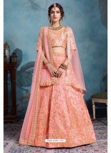 Light Orange Bridal Lehenga