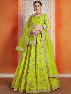 Parrot Green Lehenga