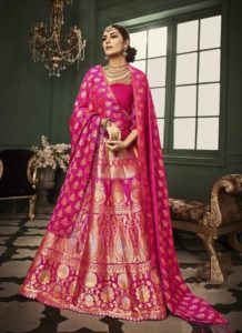 Pink Banarasi Lehenga